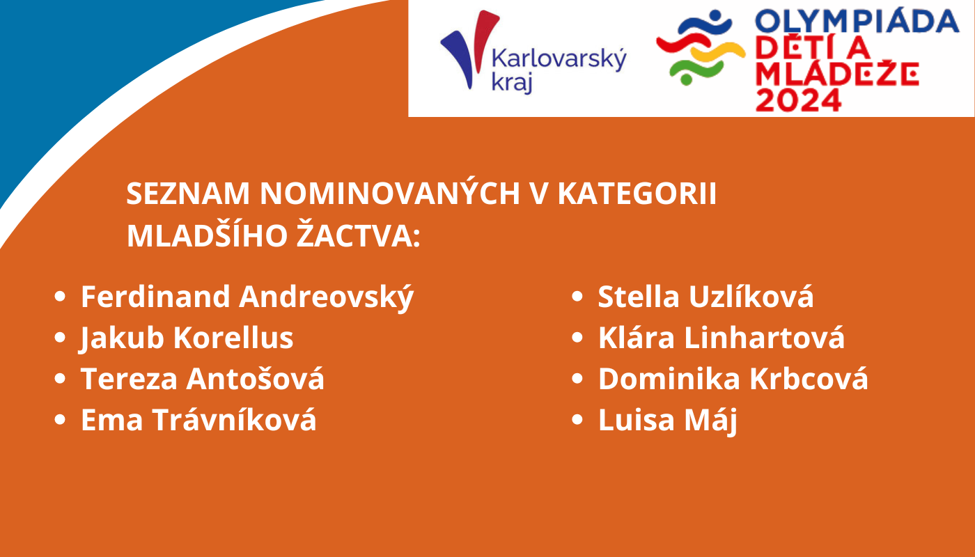 SEZNAM NOMINOVANÝCH V KATEGORII MLADŠÍHO ŽACTVA